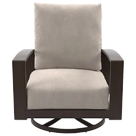 Set of 2 Swivel Lounge Chairs with Cushion